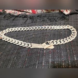 ACCESSOCRAFT NYC Chunky chain silver tone belt